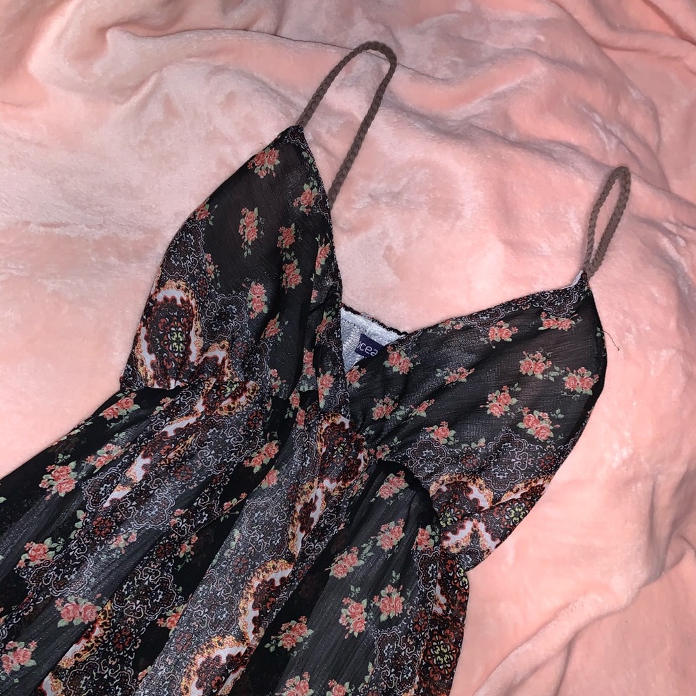 Floral print beach dress